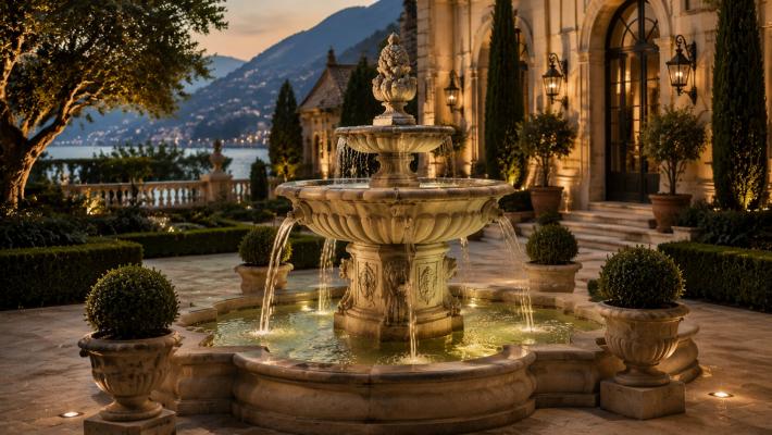 L'impact des fontaines d'eau extérieures sur la valeur des propriétés de luxe et le bien-être