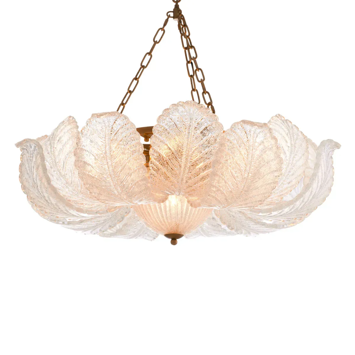 Luxury Leaf Glass Chandelier – Elegant Pendant Ceiling Lamp for Sophisticated Interiors by Luxury Group International