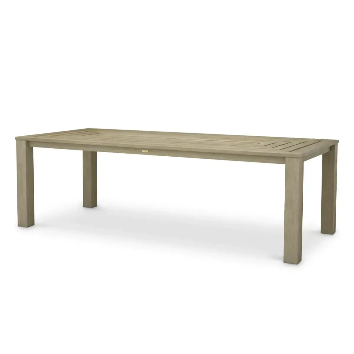 Luxury Aged Teak Outdoor Dining Table 240 cm for Garden Dining Front View by Luxury Group International