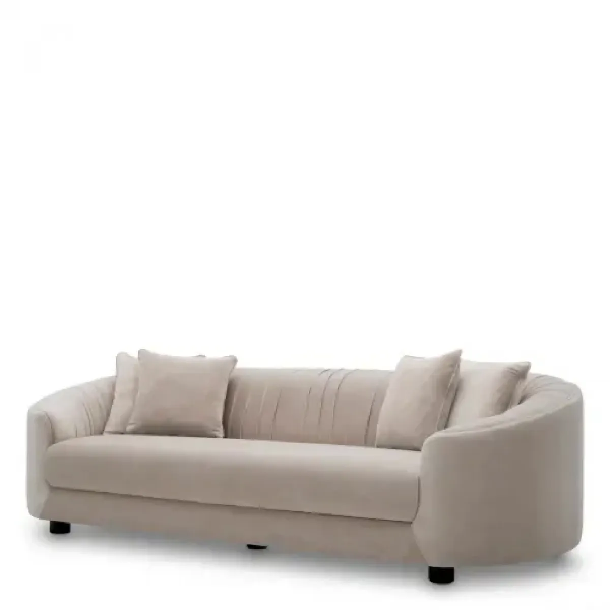 Luxus Amaro Creme Schwarze Füße Sofa Vorderansicht von Luxury Group International