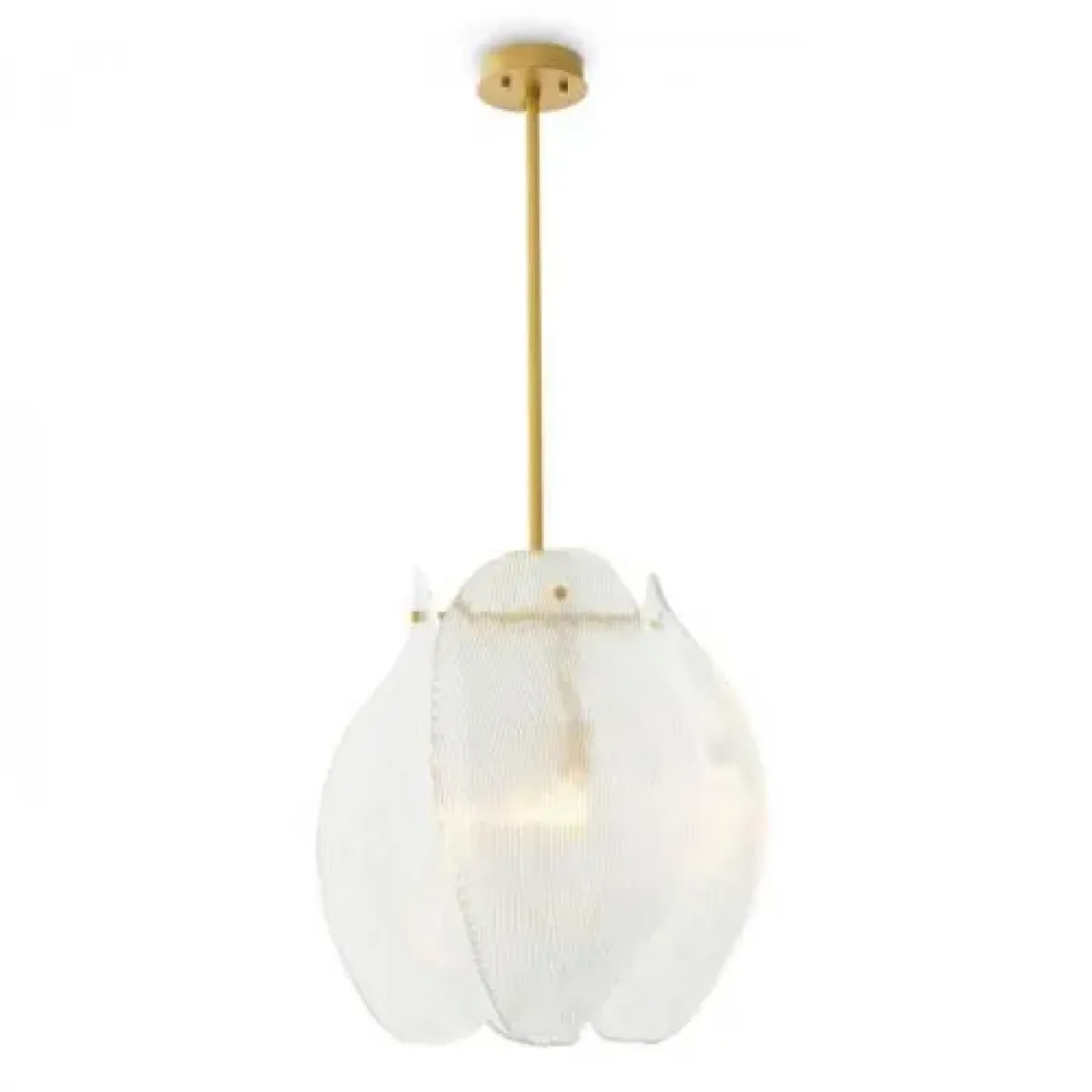 Luxury Antique Brass Finish Clear Glass Chandelier Front View by Luxury Group International