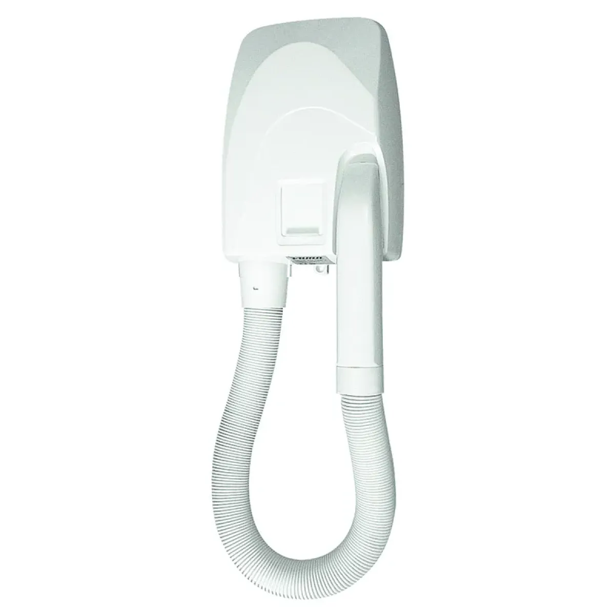 Luxury Automatic Hotel Hair Dryer with Flexible Hose & Integrated Shaver Socket Front View by Luxury Group International