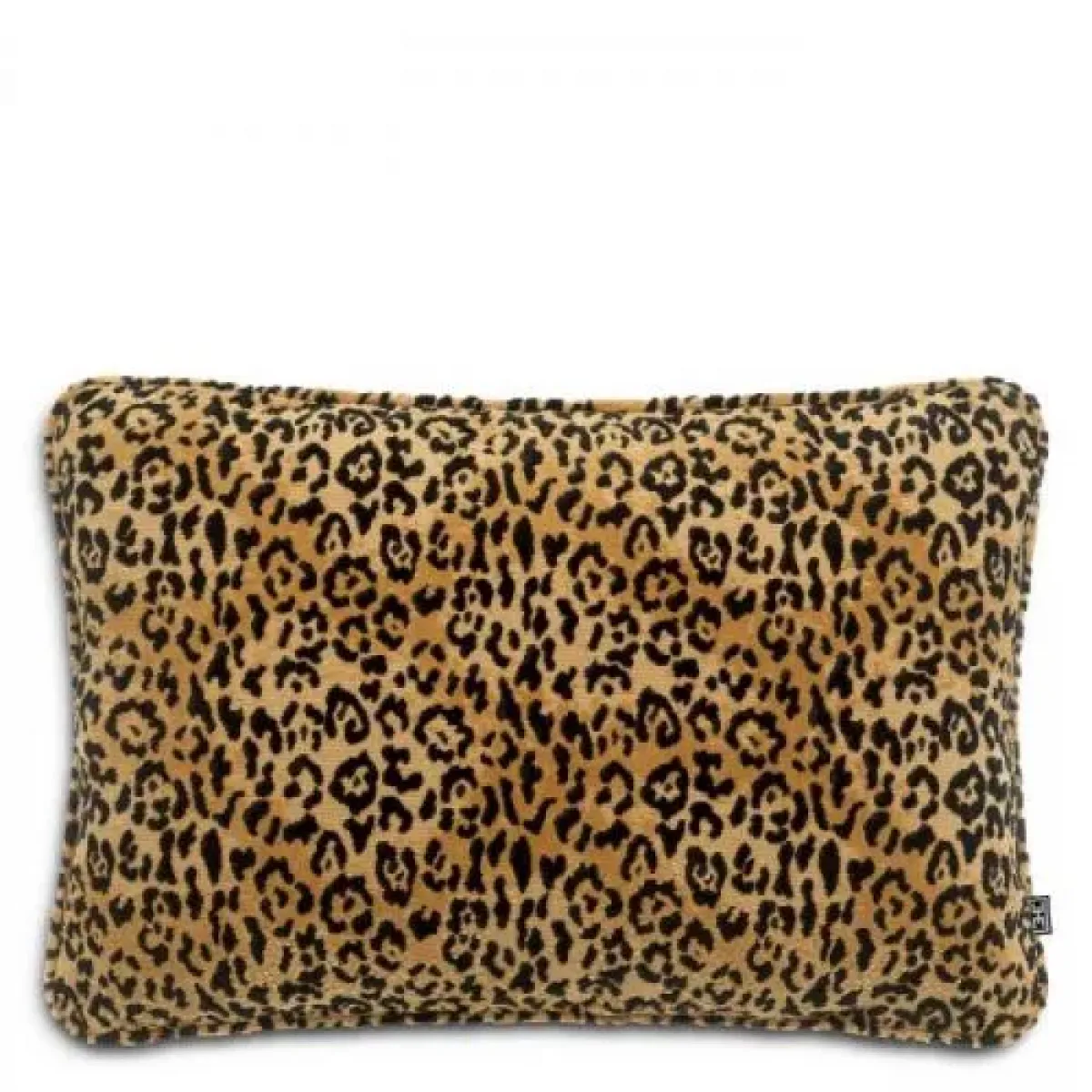 Luxury Bernard Leopard Camel Rectangular Cushion Front View by Luxury Group International