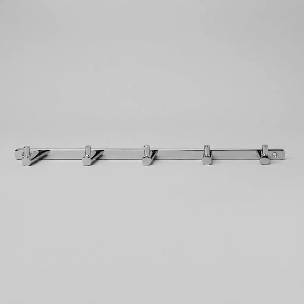 Luxury Chrome-Plated 5 Head Bath Robe Hanger for Premium Hotel Bathrooms Front View by Luxury Group International