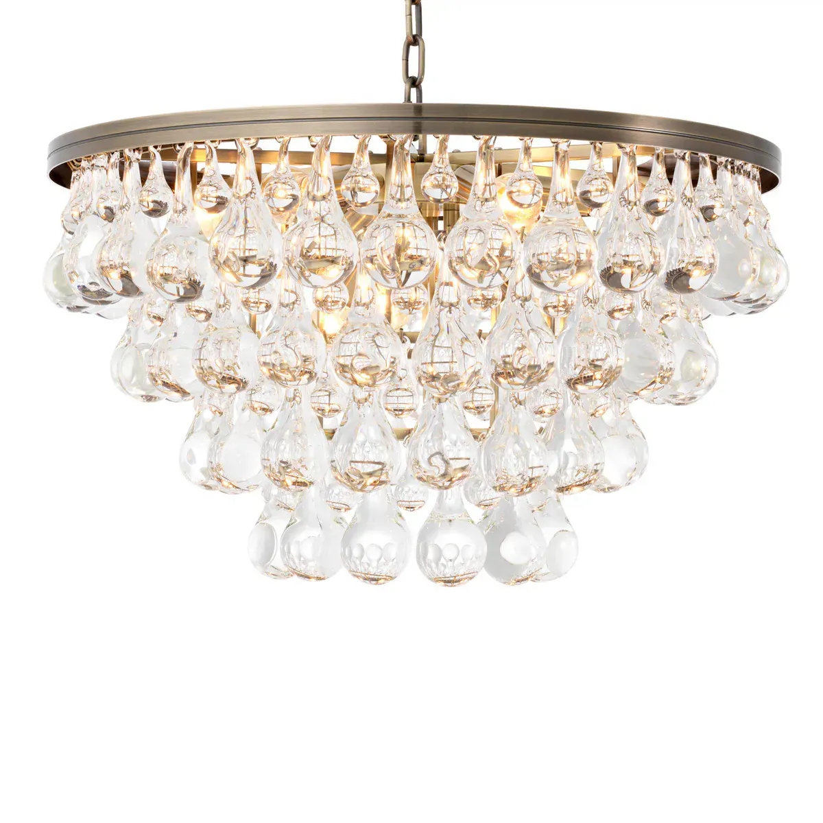 Luxury Crystal Raindrop Chandelier with Tiered Glass Elegance by Luxury Group International
