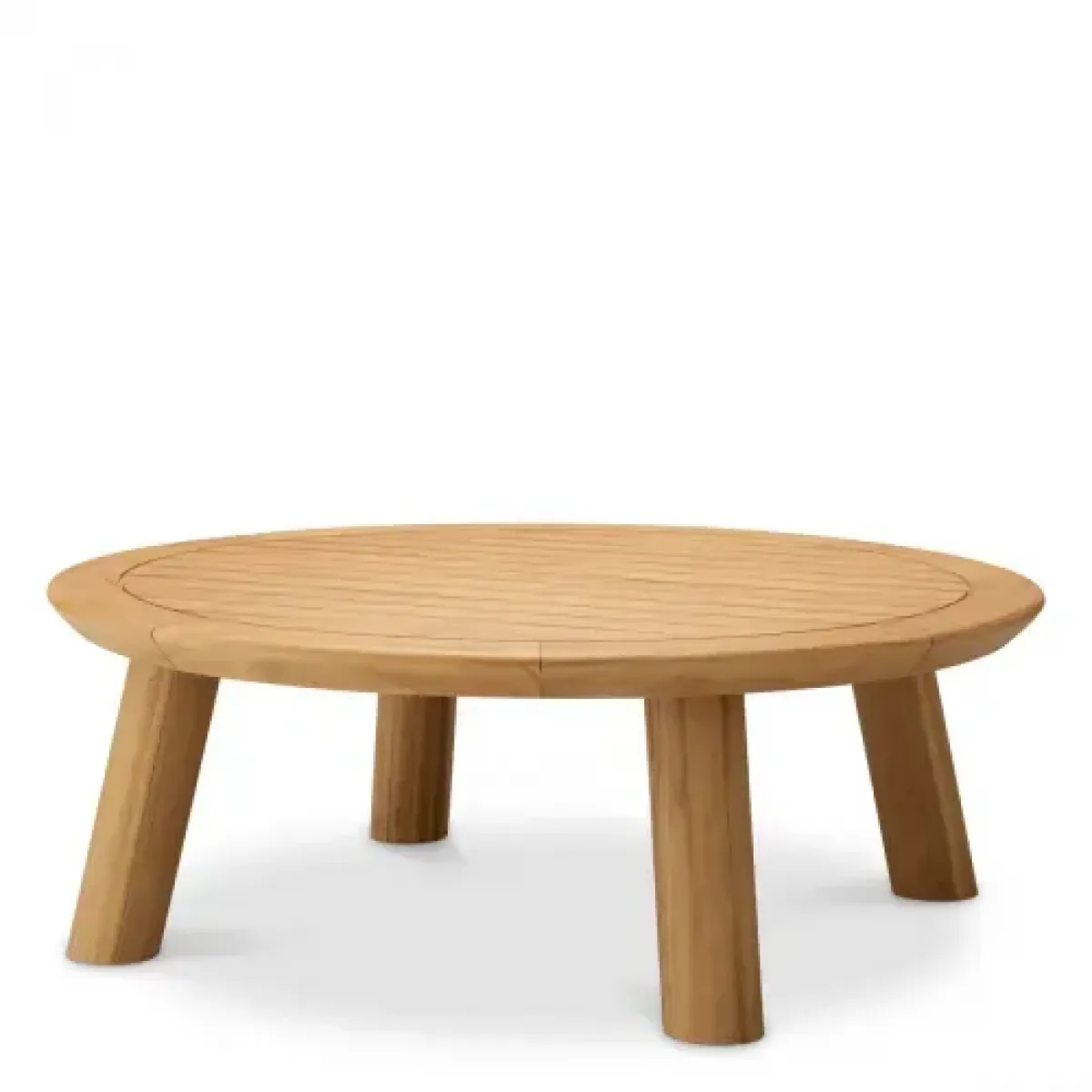Luxury Honey Tones Modern Outdoor Coffee Table Front View by Luxury Group International