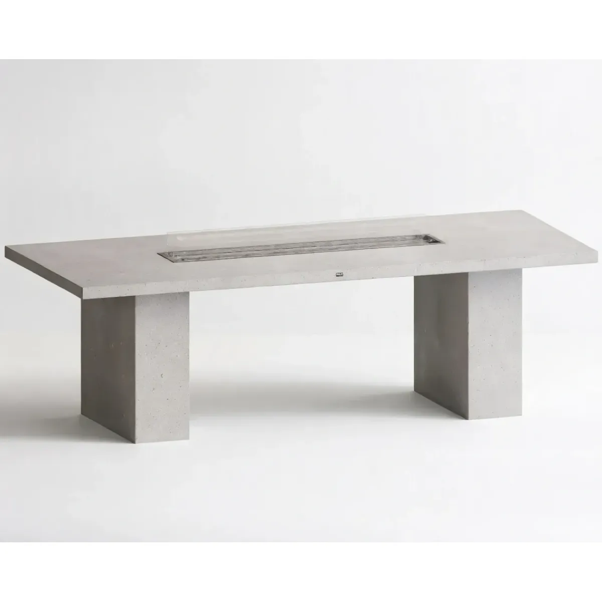Luxury Rectangular Concrete Fire Pit Table for Modern Outdoor & Indoor Living by Luxury Group International