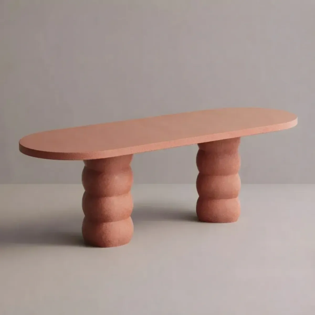 Luxury Red Oval Pedestal Dining Table for Modern Designer Dining Spaces by Luxury Group International