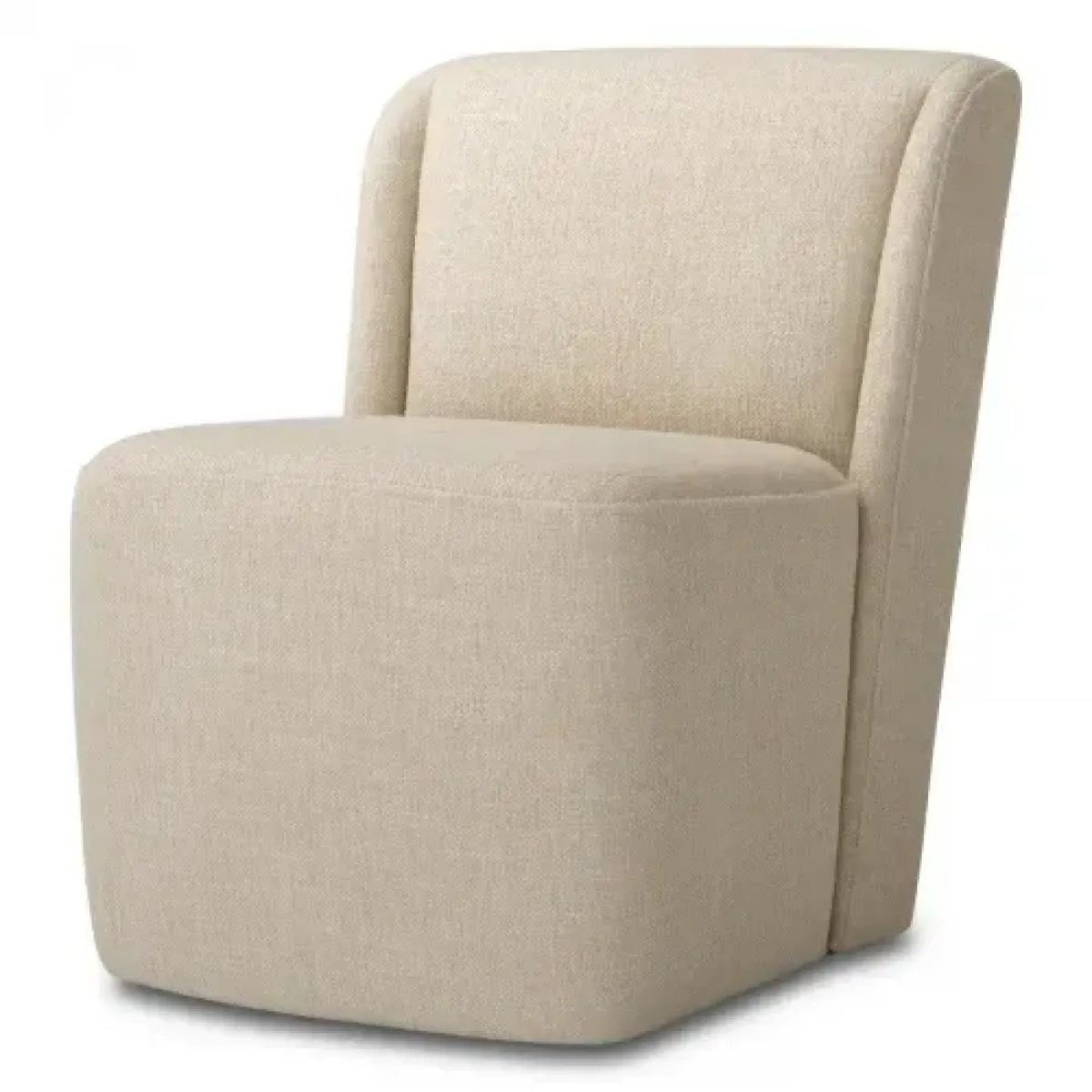 Luxury Renato Fabric Soft Dining Chair Front View by Luxury Group International