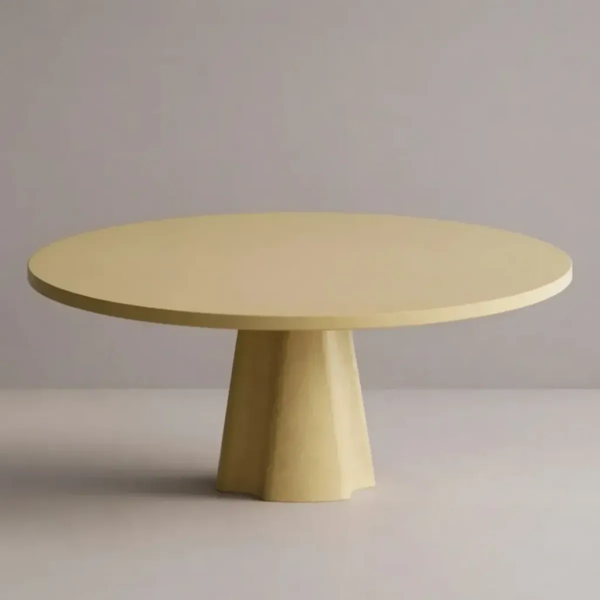 Luxury Round Yellow Dining Table – Modern Designer Pedestal Table by Luxury Group International
