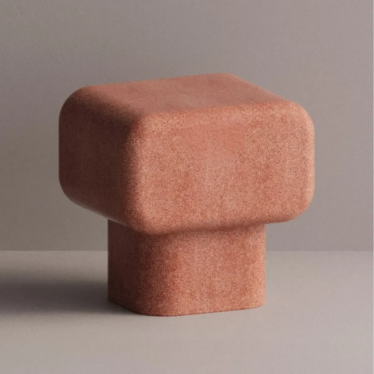 Luxury Sculptural Concrete Nightstand for Modern Bedroom Interiors by Luxury Group International