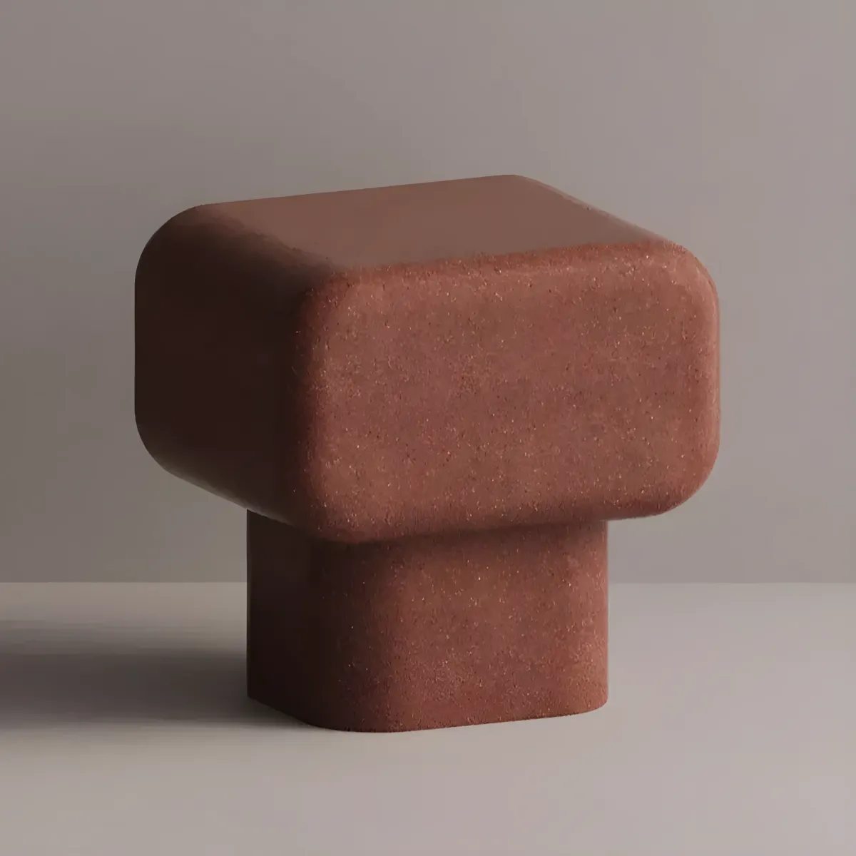 Luxury Sculptural Concrete Nightstand for Modern Bedroom Interiors by Luxury Group International