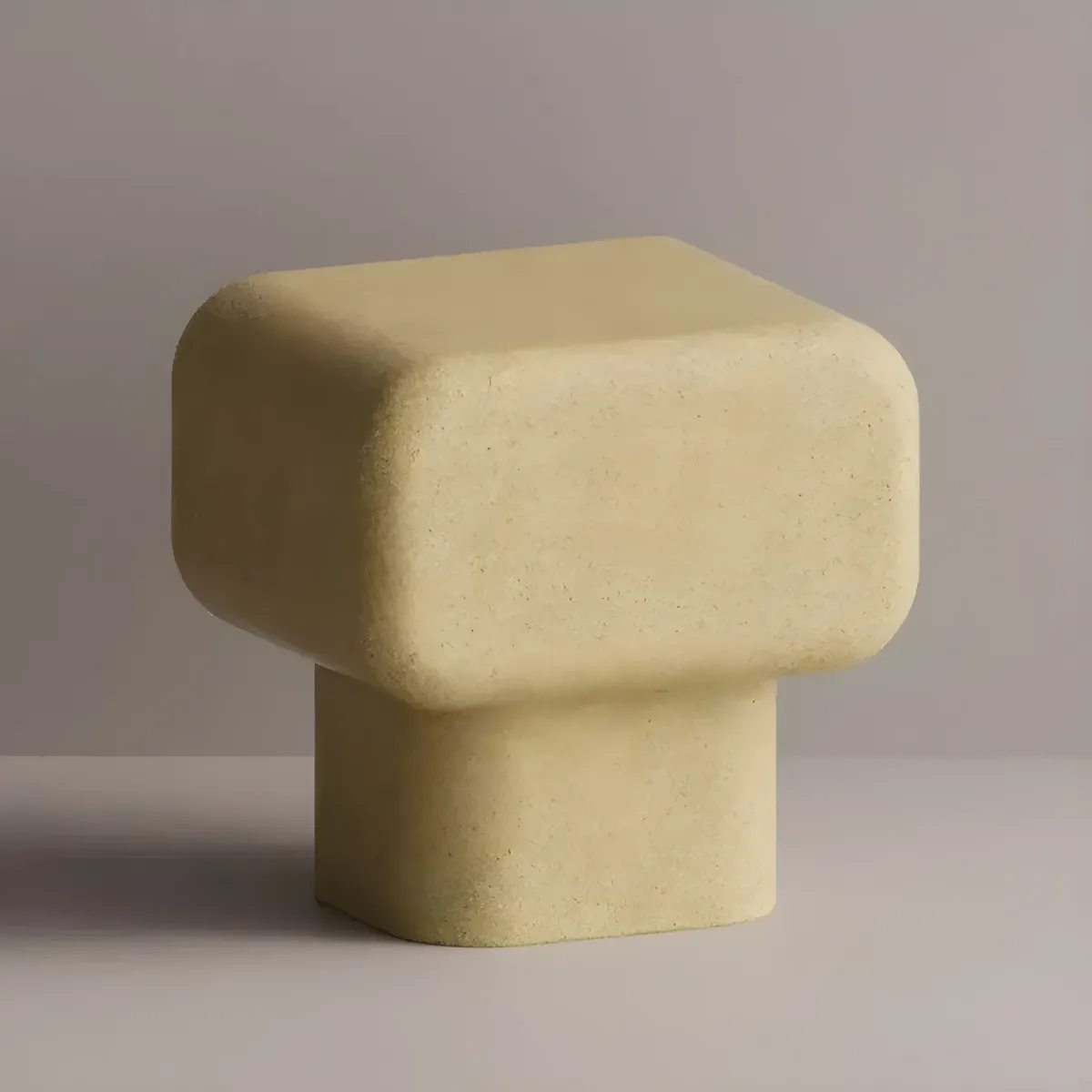 Luxury Sculptural Concrete Nightstand for Modern Bedroom Interiors by Luxury Group International