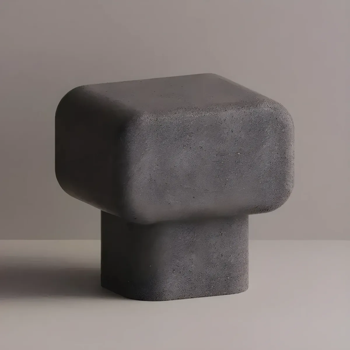 Luxury Sculptural Concrete Nightstand for Modern Bedroom Interiors by Luxury Group International