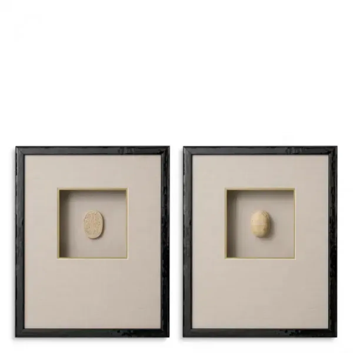 Luxury Wall Art Inlay Set of 2 – Egyptian-Inspired Design Front View by Luxury Group International