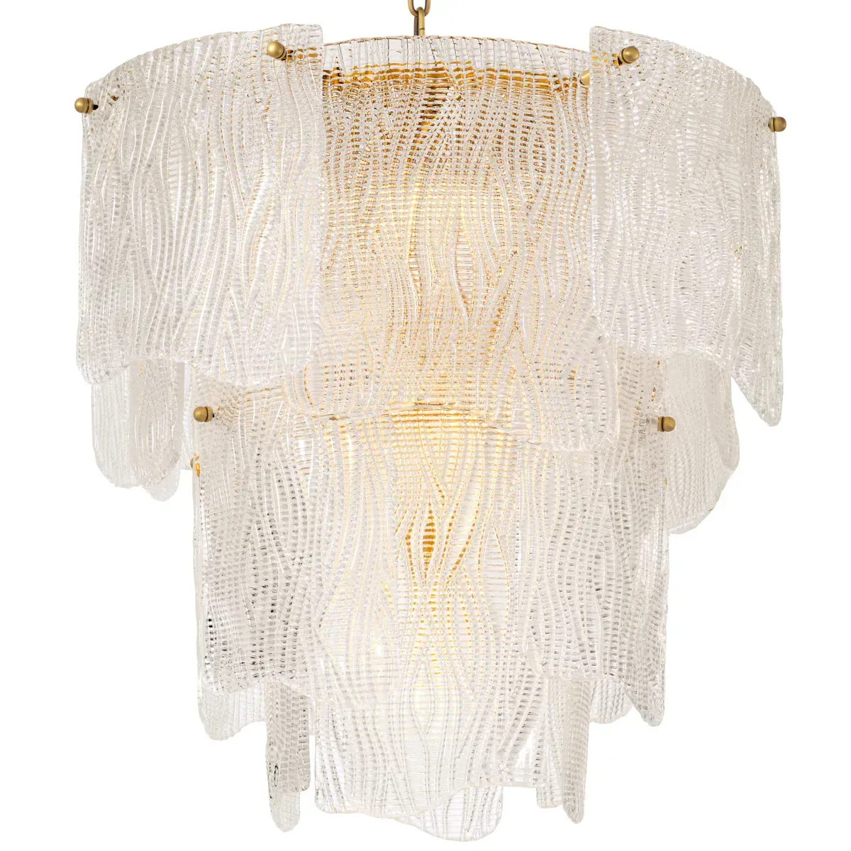 Moderner Luxus-Kristall-Kronleuchter mit geschichtetem Glasdesign von Luxury Group International