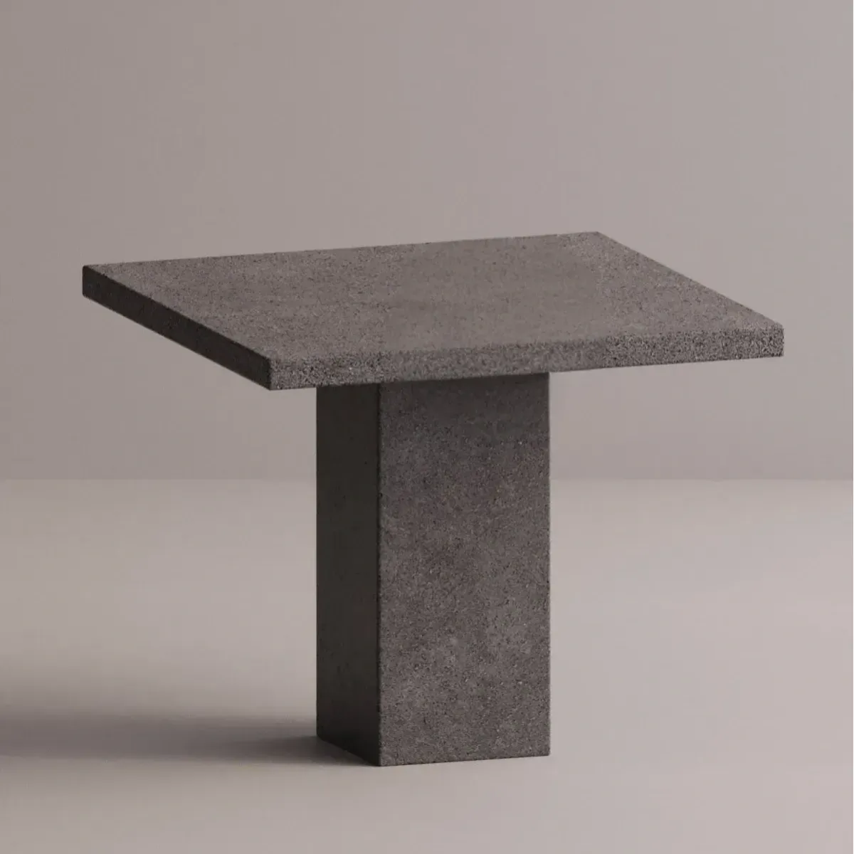 Modern Square Concrete Pedestal Table for Luxury Indoor Outdoor Spaces by Luxury Group International