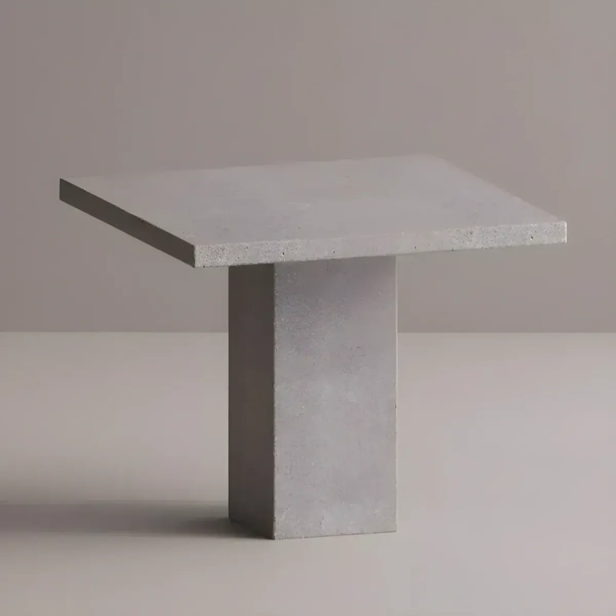 Modern Square Concrete Pedestal Table for Luxury Indoor Outdoor Spaces by Luxury Group International