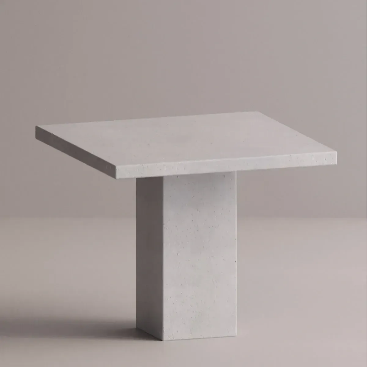 Modern Square Concrete Pedestal Table for Luxury Indoor Outdoor Spaces by Luxury Group International