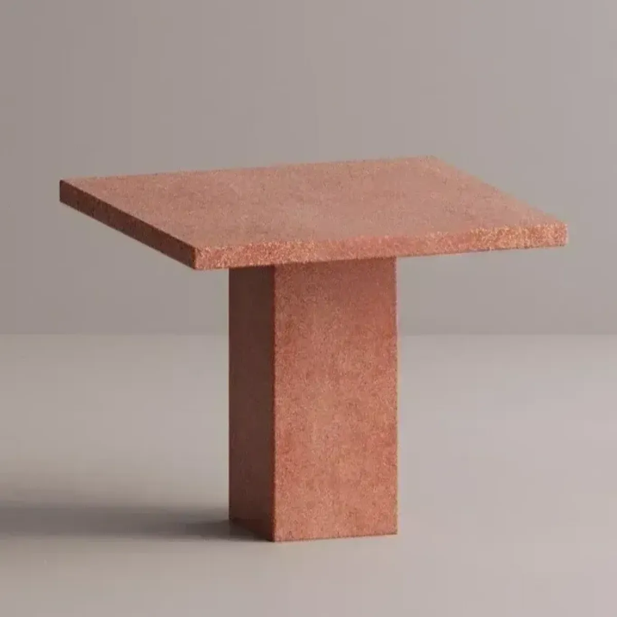 Modern Square Concrete Pedestal Table for Luxury Indoor Outdoor Spaces by Luxury Group International