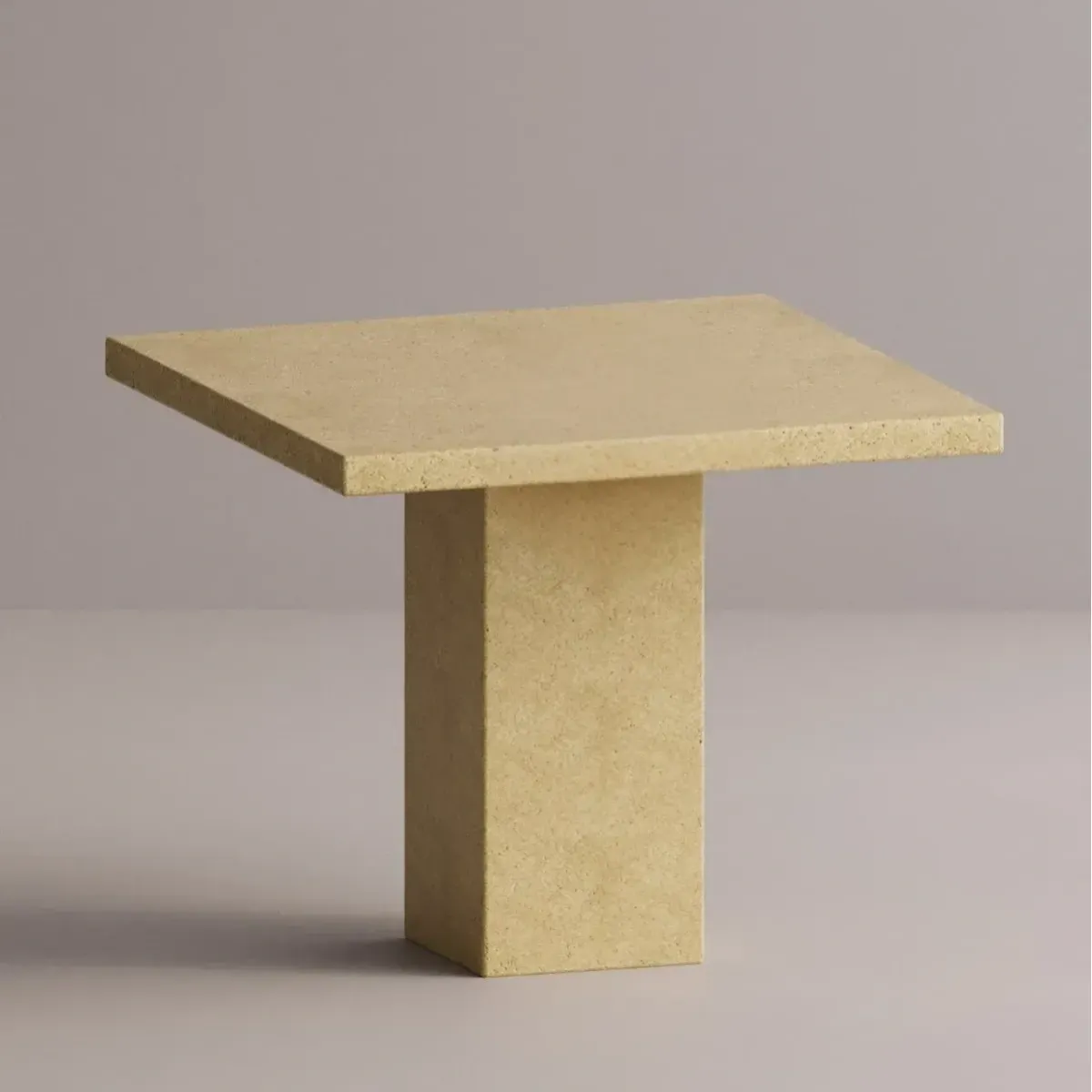 Modern Square Concrete Pedestal Table for Luxury Indoor Outdoor Spaces by Luxury Group International