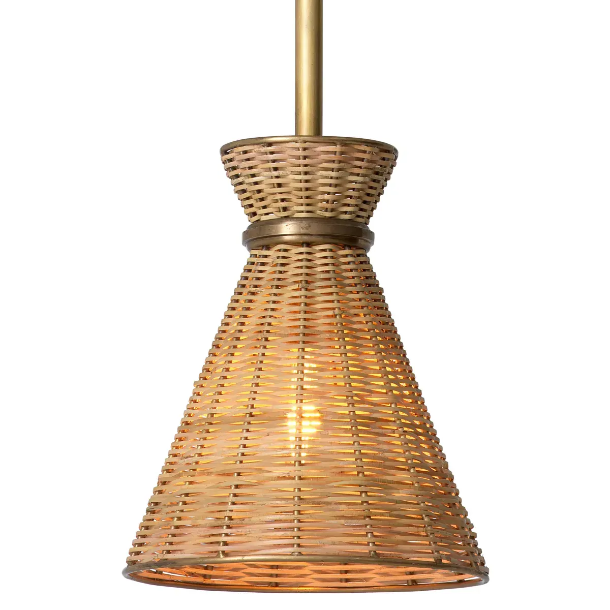 Luxury Woven Rattan Cone Pendant Light – Natural Fiber Ceiling Lamp for Modern & Boho Interiors by Luxury Group International