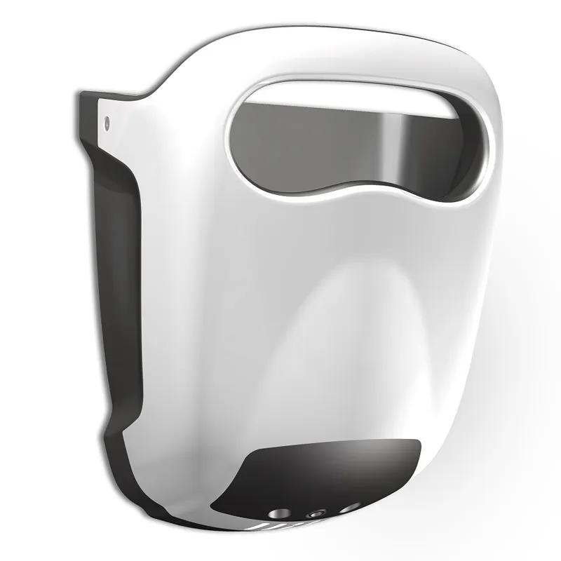 Compact Luxury Automatic Hand Dryer with Eco-Jet Technology in White & Grey Color Variations by Luxury Group International