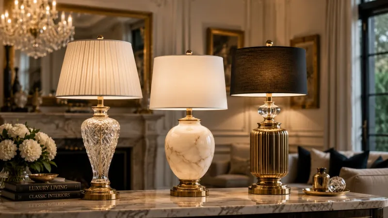 Crystal, Alabaster & Brass Table Lamps: Understanding Premium Materials in Luxury Lighting