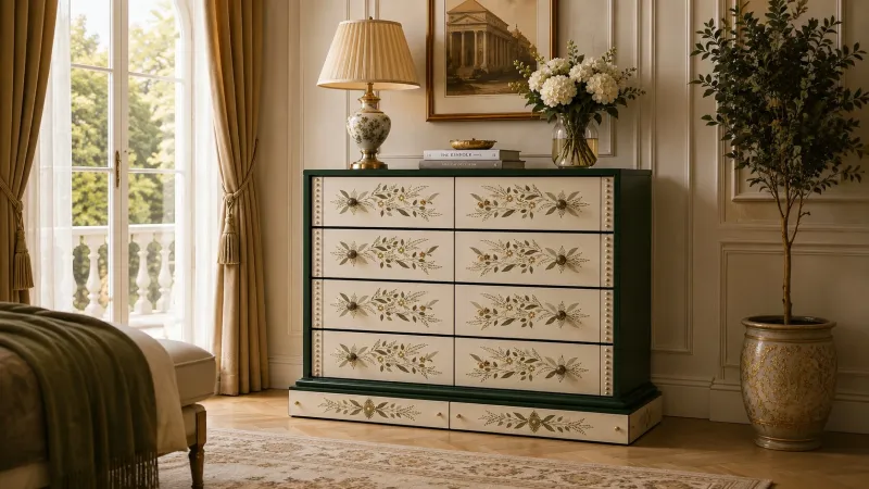 Designing Upward: Why 8 Drawer Dressers Belong in High-Ceiling European Bedrooms