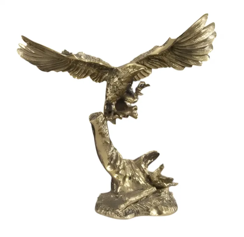 Luxury Majestic Eagle Bronze Sculpture with Outstretched Wings on a Sculpted Tree Branch Luxury Majestic Eagle Bronze Sculpture with Outstretched Wings on a Sculpted Tree Branch by Luxury Group International