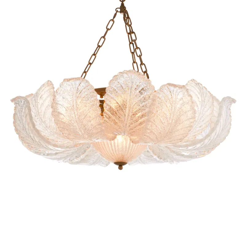 Luxury Leaf Glass Chandelier – Elegant Pendant Ceiling Lamp for Sophisticated Interiors by Luxury Group International