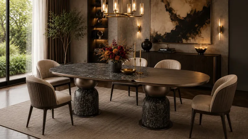 Heritage Under the Open Sky: Vintage Dining Tables for Elegant Garden Living
