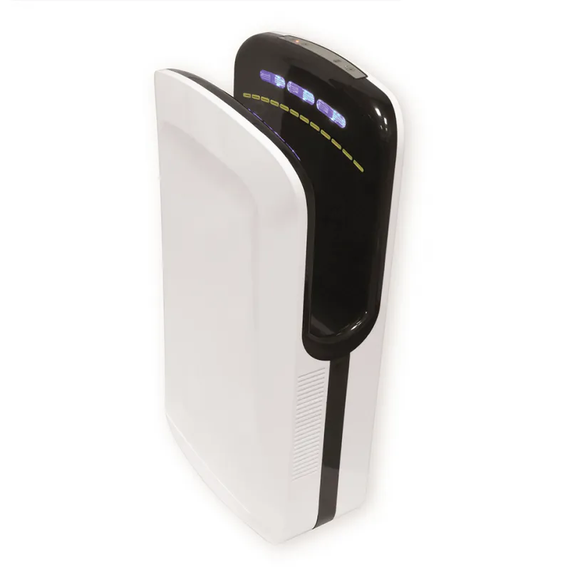 High-Speed Luxury Automatic Hand Dryer with Brushless Digital Motor in White & Grey Color Variations by Luxury Group International