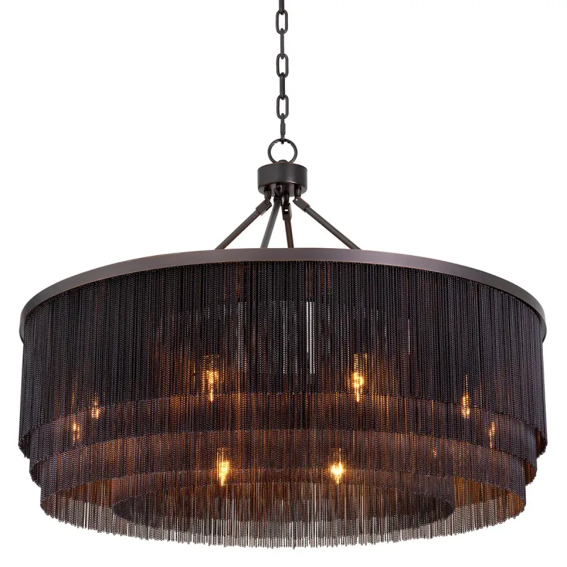 Luxus Schwarzer Metall-Mesh-Trommel-Kronleuchter mit Industrieller Eleganz Featured Image von Luxury Group International