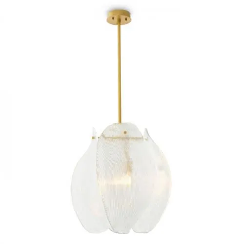 Luxury Antique Brass Finish Clear Glass Chandelier Front View by Luxury Group International