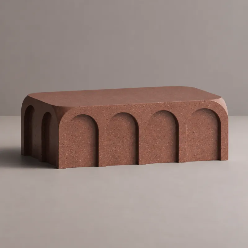 Modern Stone Coffee Table with Sculptural Arch Design for Modern Interiors - Luxury Hotel Furniture by Luxury Group International