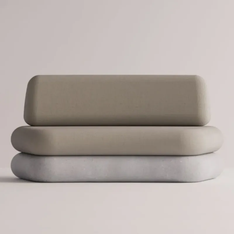 Luxury Armless Outdoor Lounge Sofa with Solid Concrete Base - Luxury Hotel Furniture - Garden Sofa by Luxury Group International