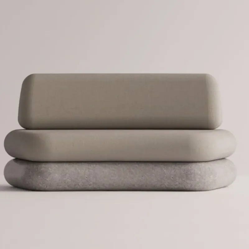 Luxury Armless Outdoor Lounge Sofa with Solid Concrete Base - Luxury Hotel Furniture - Garden Sofa by Luxury Group International