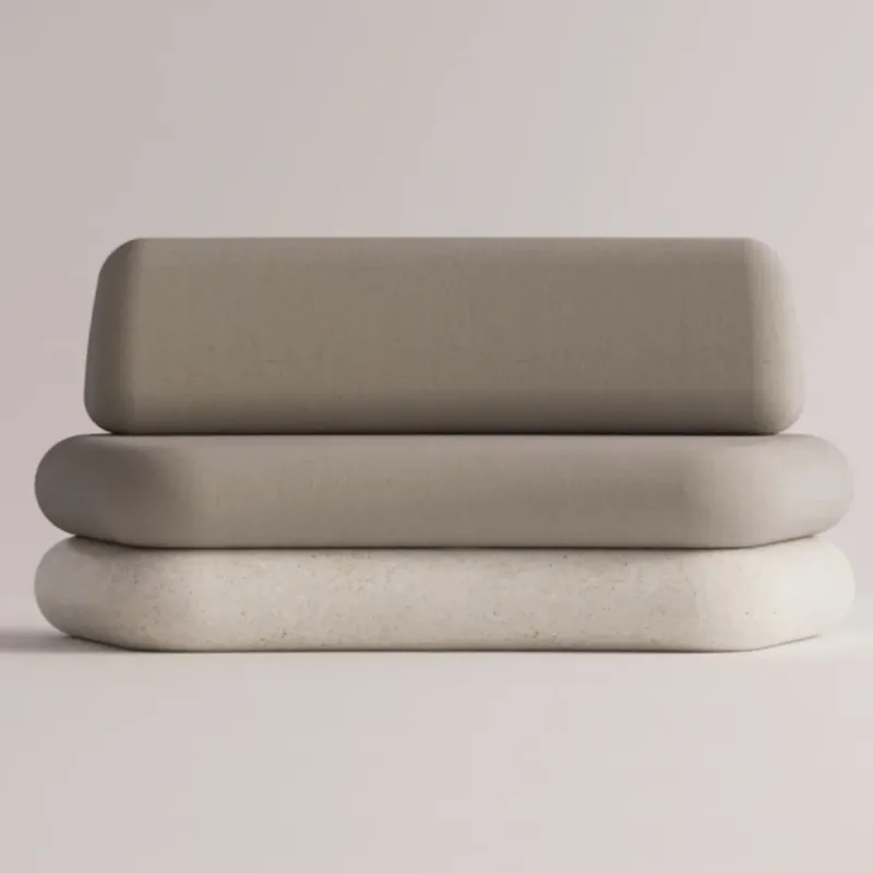 Luxury Armless Outdoor Lounge Sofa with Solid Concrete Base - Luxury Hotel Furniture - Garden Sofa by Luxury Group International