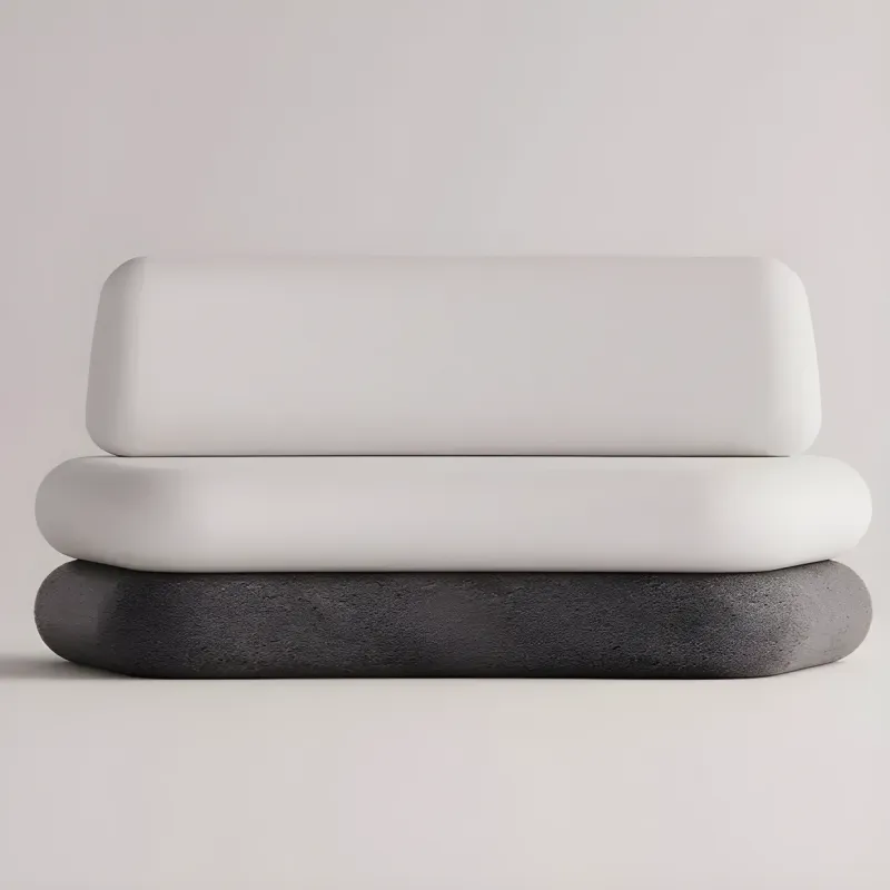 Luxury Armless Outdoor Lounge Sofa with Solid Concrete Base - Luxury Hotel Furniture by Luxury Group International