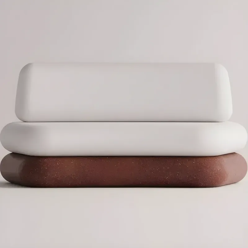 Luxury Armless Outdoor Lounge Sofa with Solid Concrete Base - Luxury Hotel Furniture by Luxury Group International