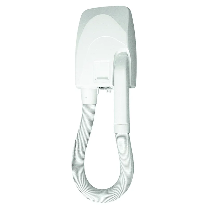 Luxury Automatic Hotel Hair Dryer with Flexible Hose & Integrated Shaver Socket Front View by Luxury Group International