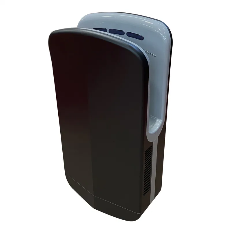 Luxury Black High-Speed Automatic Hand Dryer with Antibacterial Filtration System Front View by Luxury Group International