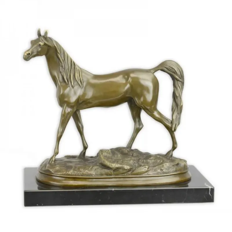 Luxury Bronze Ibrahim Arab Horse Sculpture Front View by Luxury Group International