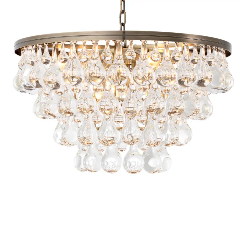 Luxury Crystal Raindrop Chandelier with Tiered Glass Elegance by Luxury Group International