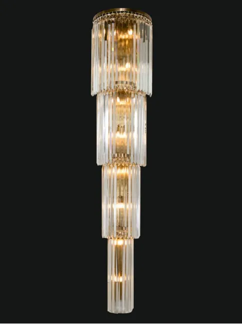Luxury Crystal Wall Lamp with Gold Finish - Modern Decorative Sconce Light by Luxury Group International