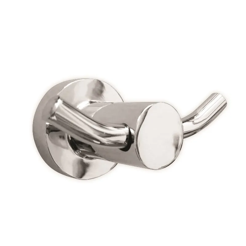 Luxury Double Head Chrome Bath Robe Hanger for Premium Hotel Bathrooms Front View by Luxury Group International
