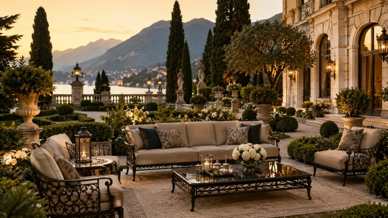 Luxury Garden Furniture for Landscaped European Homes