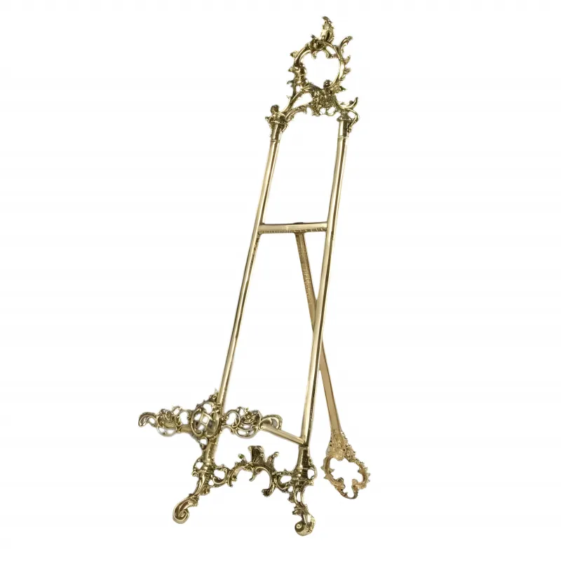 Luxus Goldener Barock-Rahmenhalter mit Verziertem Staffelei-Design für Spiegel & Kunstwerke Vorderansicht von Luxury Group International