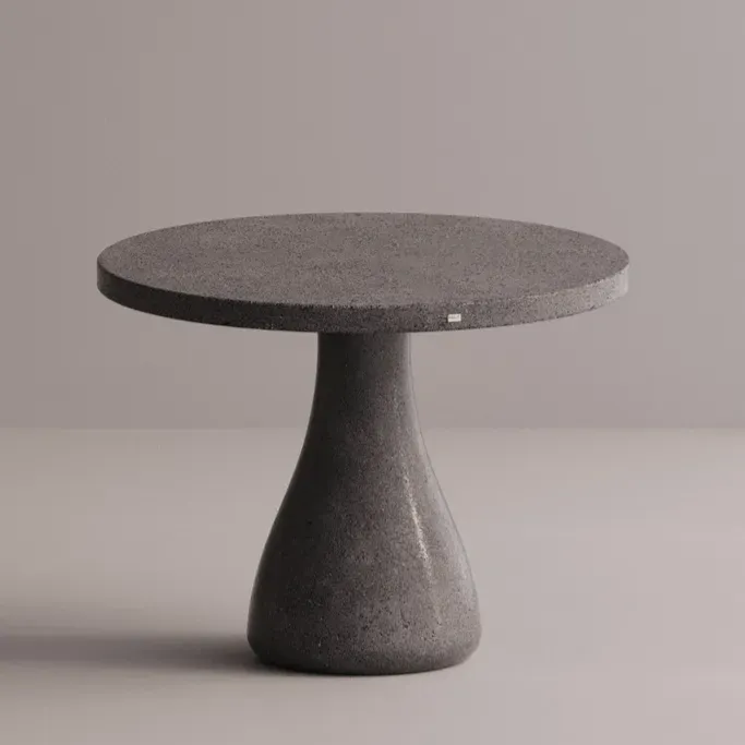 Luxury Handcrafted Round Concrete Pedestal Dining Table for Modern Interiors by Luxury Group International